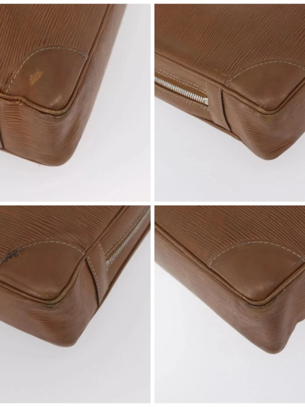 LOUIS VUITTON Epi Porte Documents Voyage Business Bag Brown